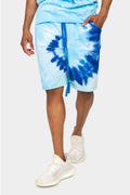 Pastel Contrast Swirl Tie Dye Cotton Shorts
