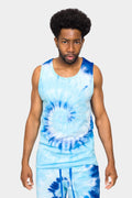 Pastel Contrast Swirl Tie Dye Cotton Tank Top
