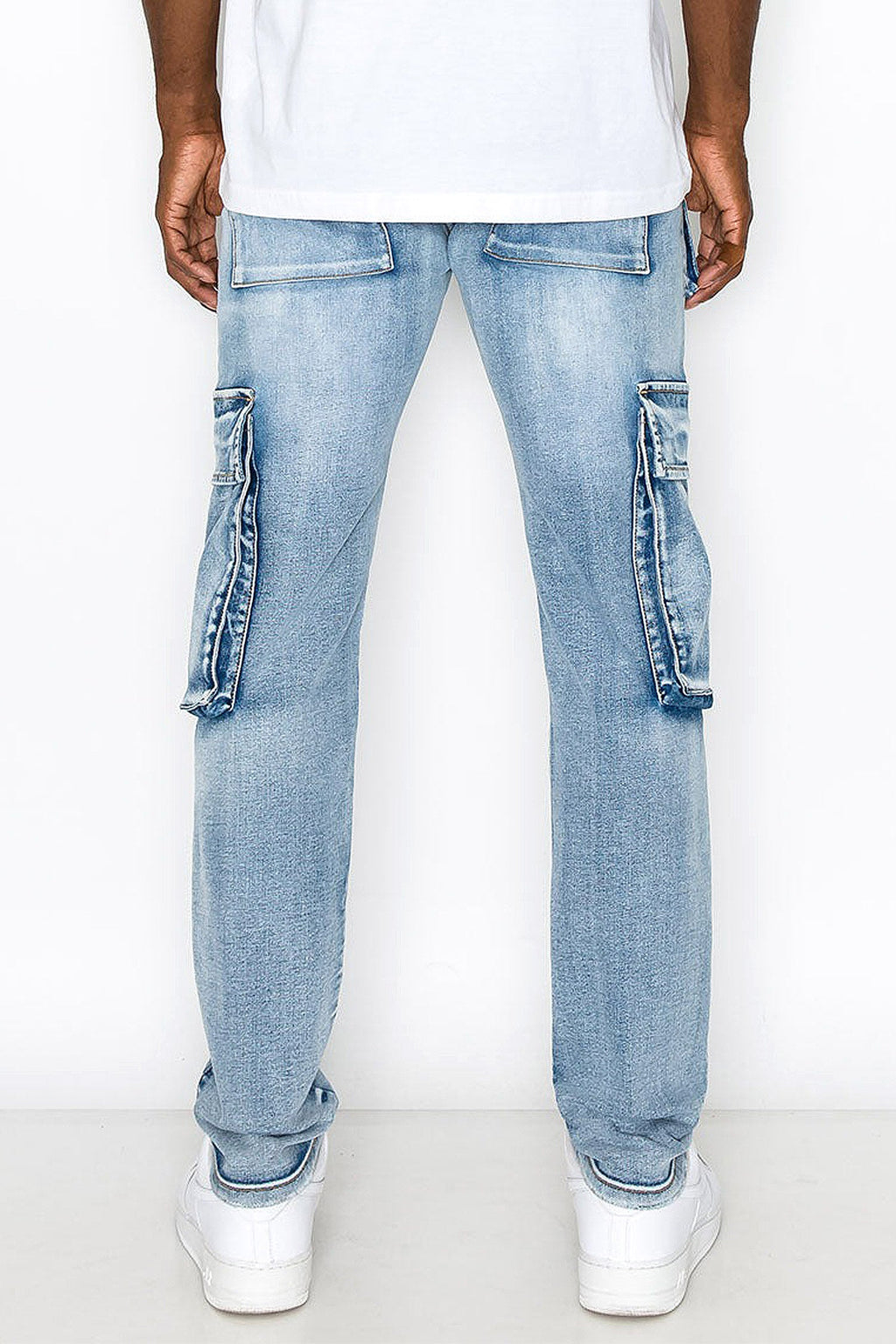 Utility Cargo Multi Pockets Denim Jeans