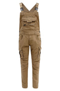 Men's Side Button Opening Cargo Pockets Overalls