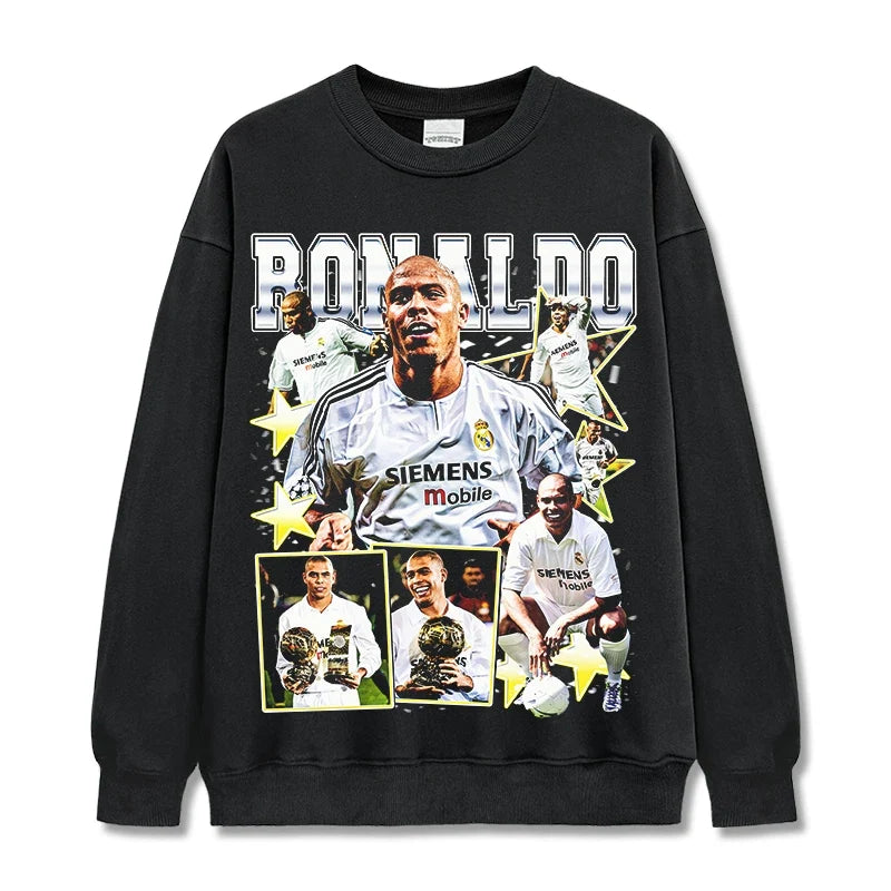 Ronaldo Nazario Vintage Graphic Tee & Hoodie - view 4