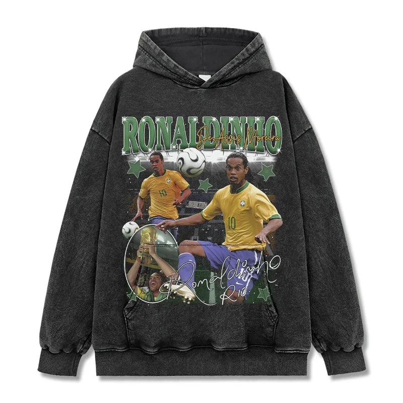Ronaldinho Vintage Graphic Tee & Hoodie - view 5