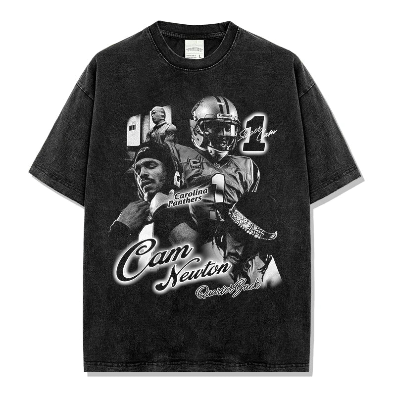Cam Newton Vintage Graphic Tee & Hoodie