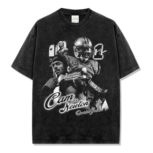 Cam Newton Vintage Graphic Tee & Hoodie