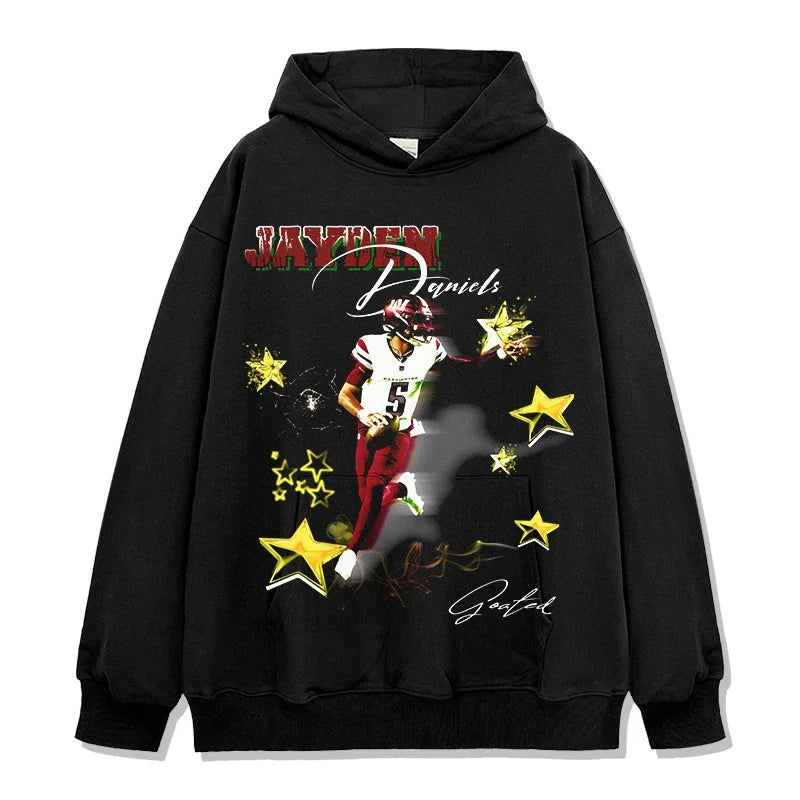 Jayden Daniels Vintage Graphic Tee & Hoodie - view 6