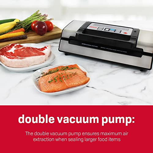 Nesco Deluxe Food VS-12 Vacuum Sealer 130 Watts Kit Bags & Viewing Lid