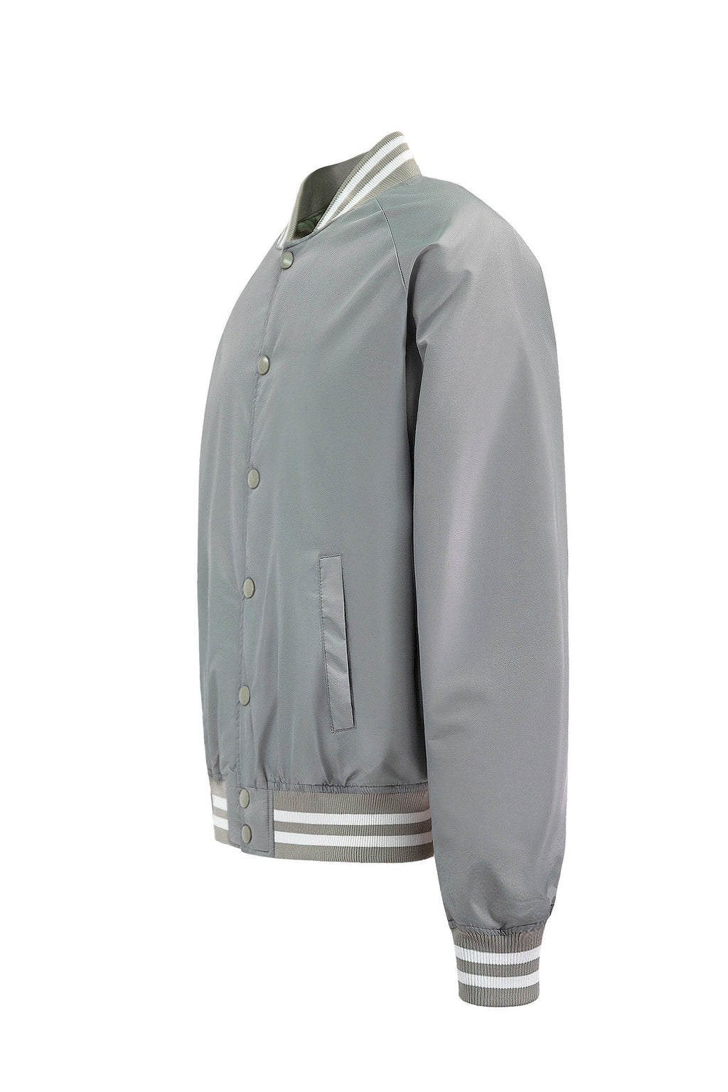 Men's Essential Solid Snap Button Varsity Jacket