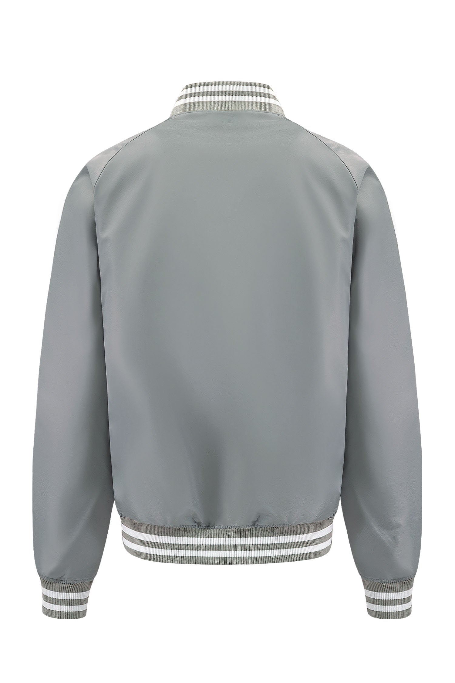 Men's Essential Solid Snap Button Varsity Jacket