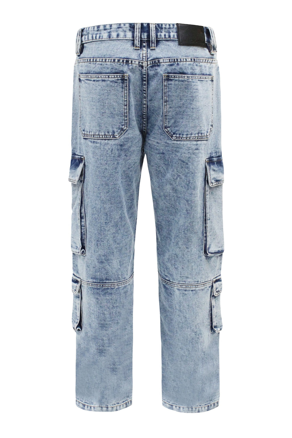 Men's Baggy Fit Multi Cargo Pocket Jeans