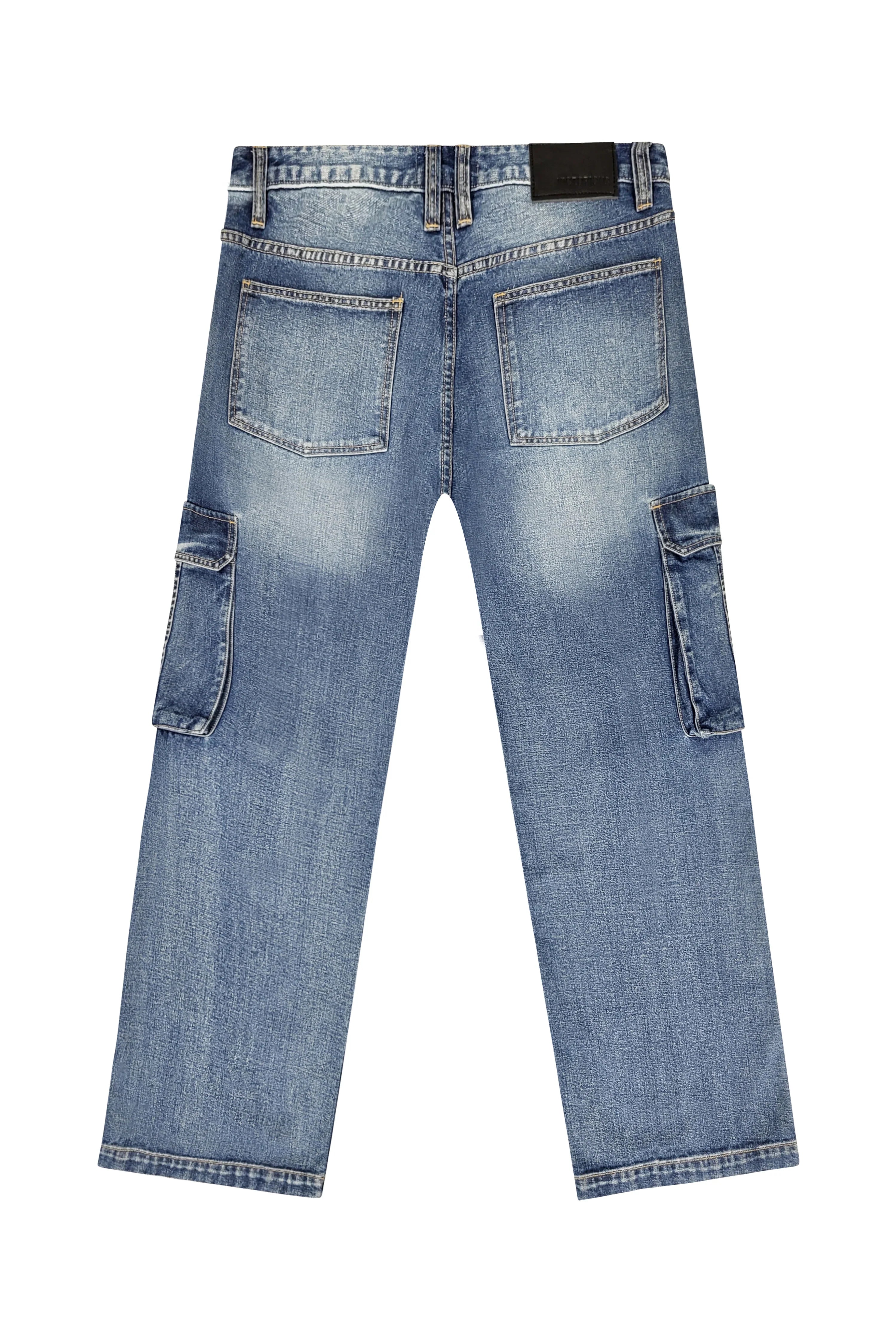 Men's Baggy Fit Cargo Denim Jeans