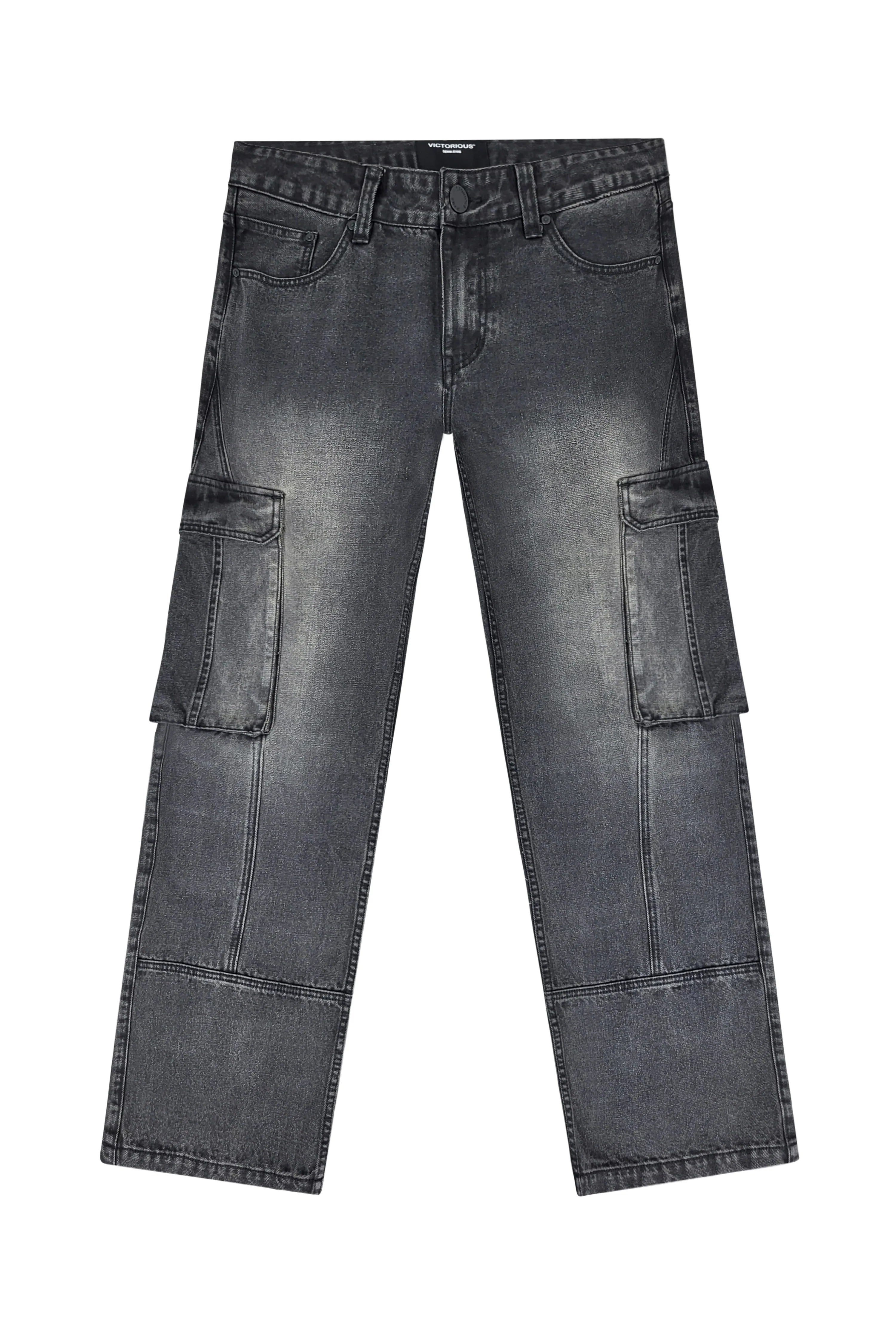 Men's Baggy Fit Cargo Denim Jeans