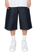 Men's Baggy Fit Raw Denim Shorts