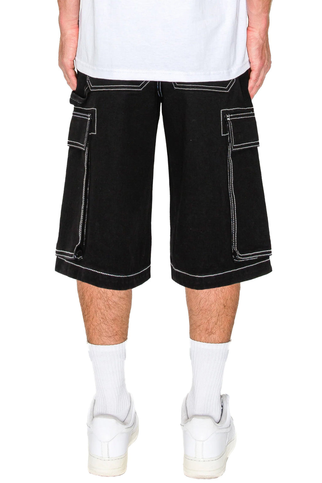 Men's Contrast Stitch Baggy Cargo Shorts