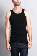 Men's Basic Solid Ribbed Tank Top (2-Pack)