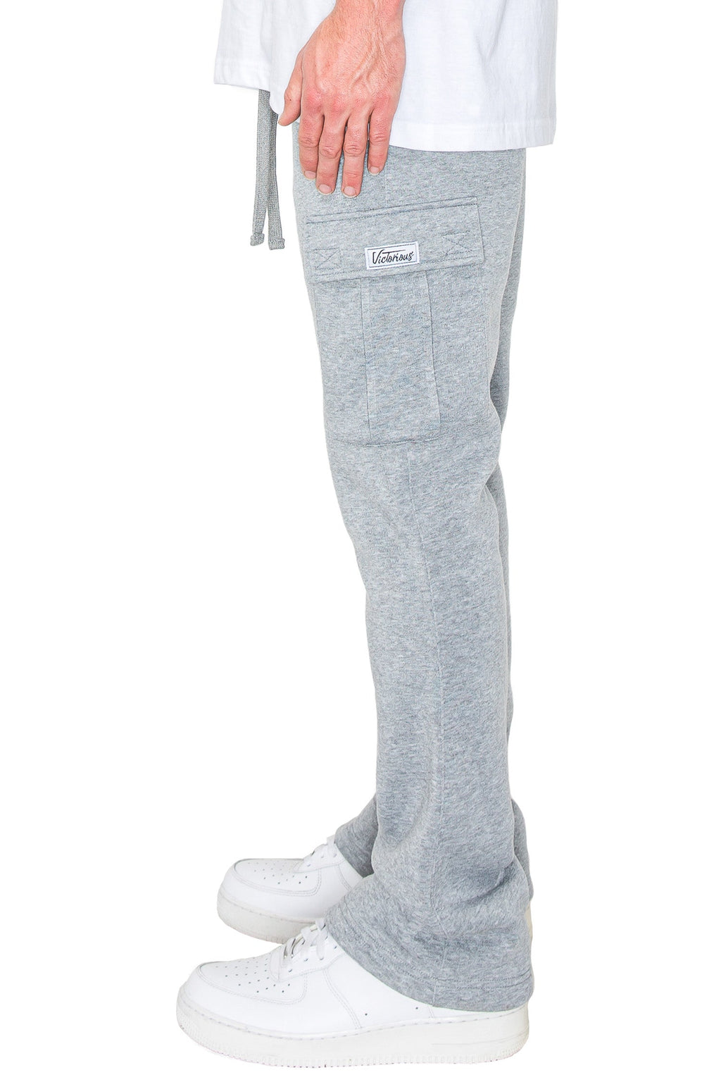 Men's Essential Flared Cargo Fleece Sweat Pants