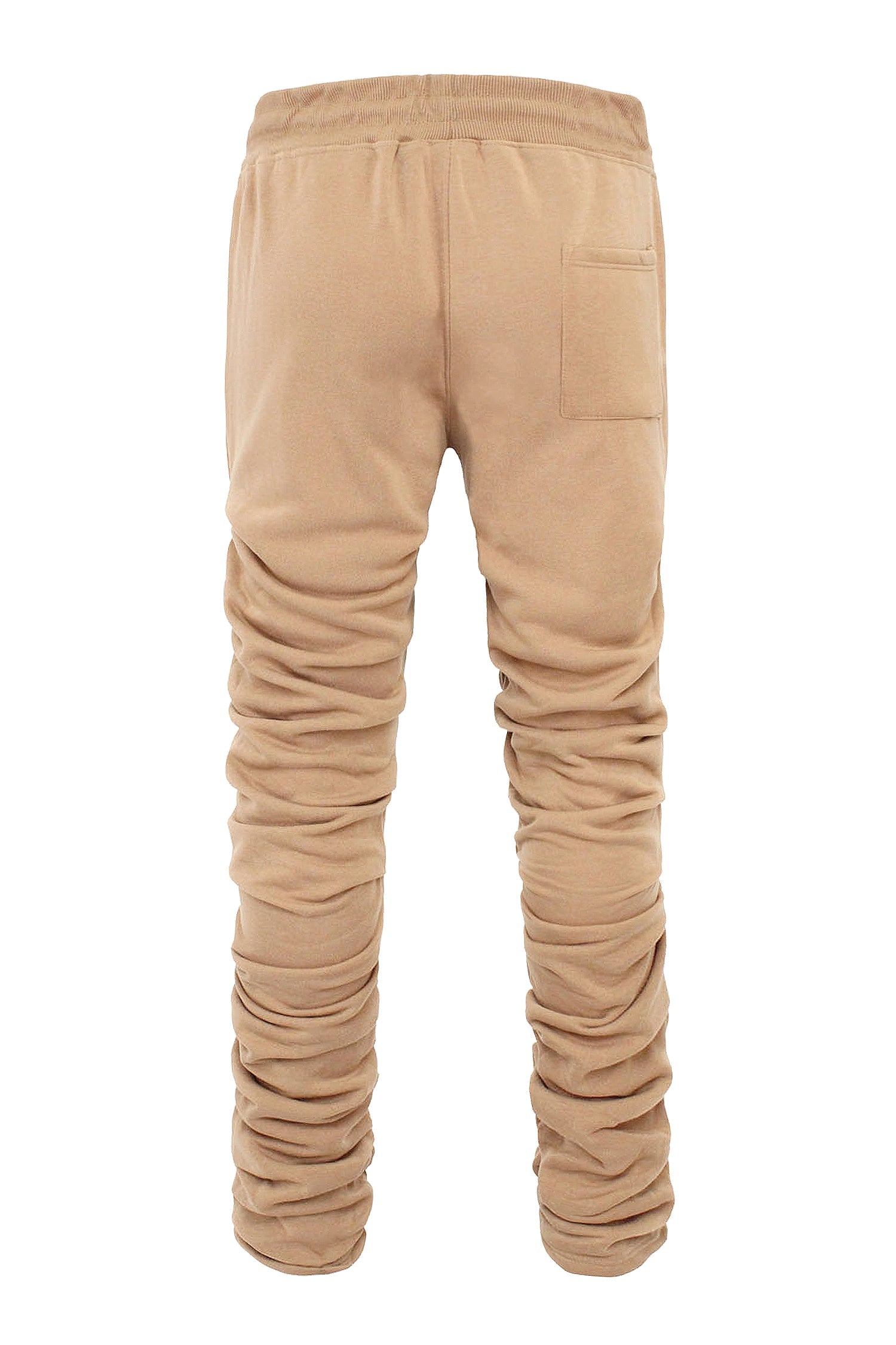 Men's Slim Flare Ruched Fleece Sweat Pants