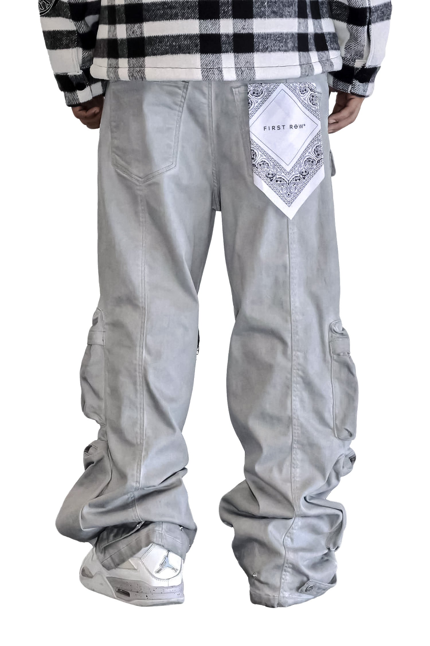 Men's Y2k Wide Fit Utility Cargo Baggy Denim Pants