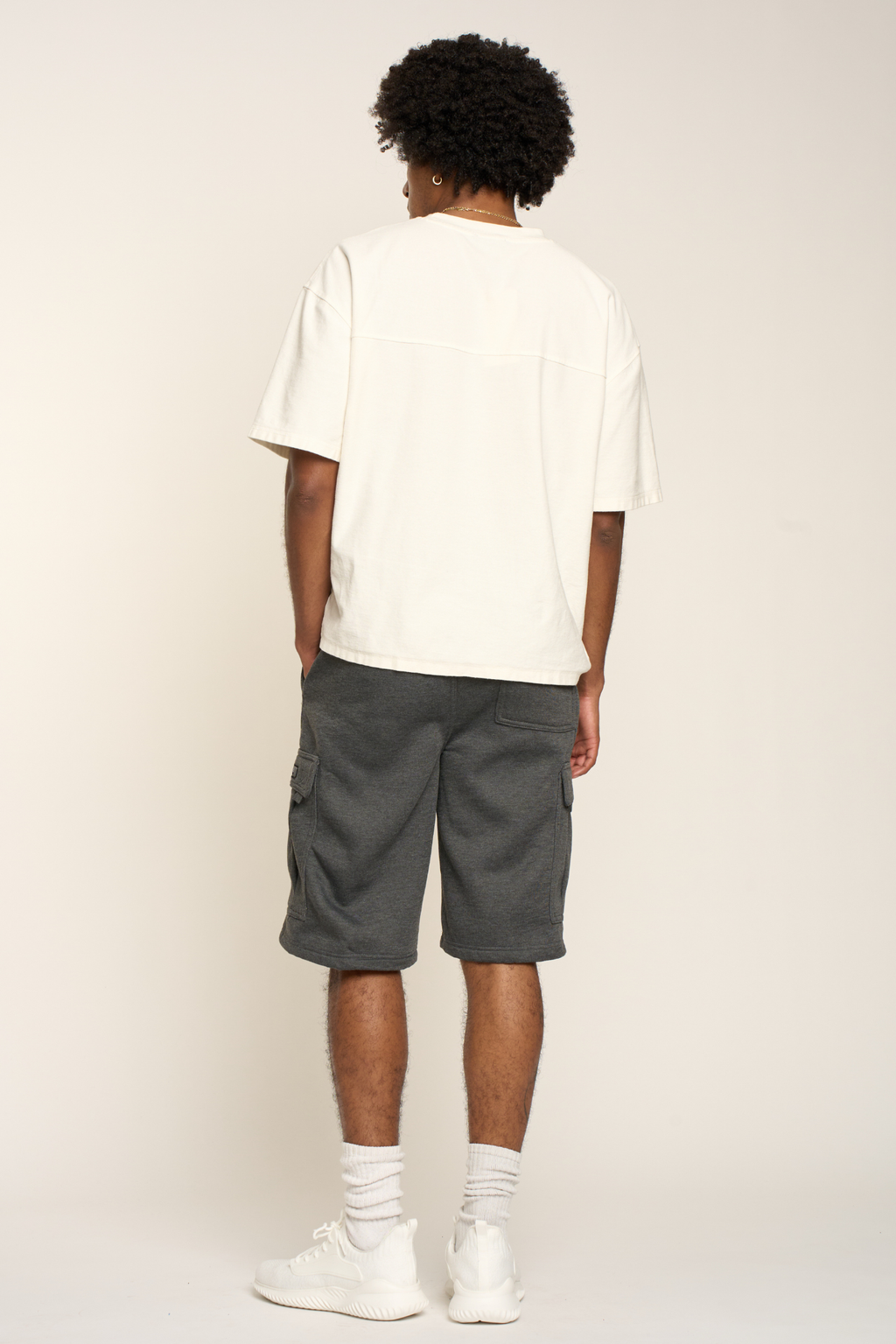 Men's Solid Fleece Heavyweight Cargo Shorts