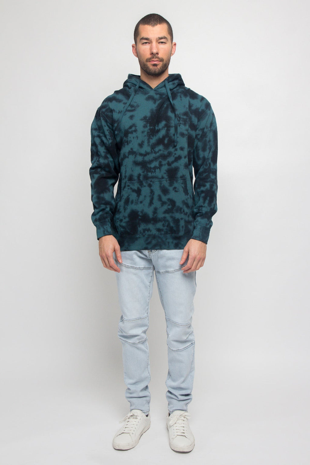 Mineral Wash Tie-Dye Pullover Hoodie