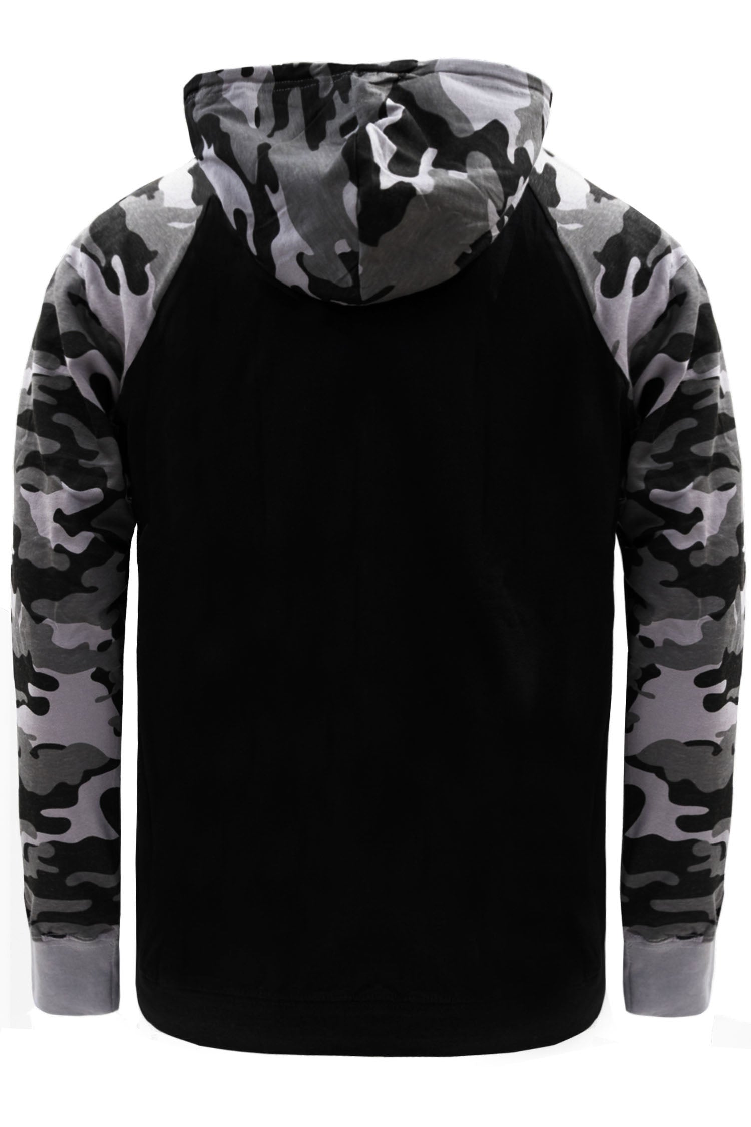 Lightweight Contrast Raglan Sleeve Pullover Hoodie (New Colorways)