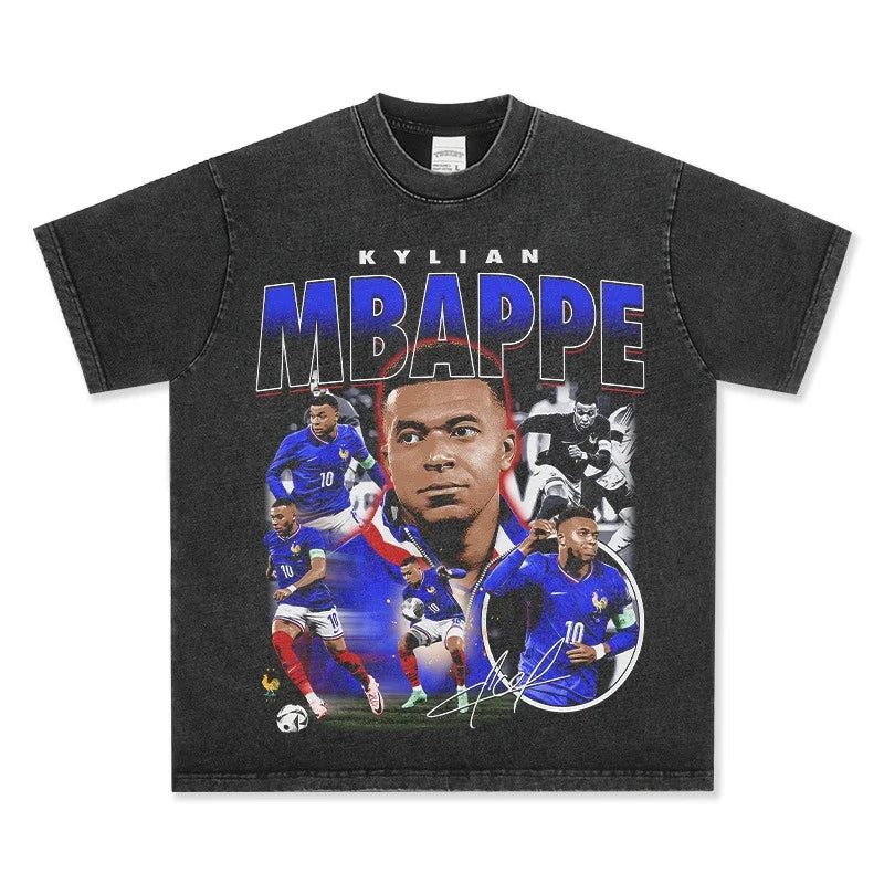 Kylian Mbappe Vintage Graphic Tee