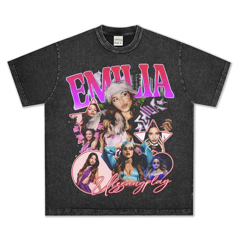 Emilia Vintage Graphic Tee & Hoodie