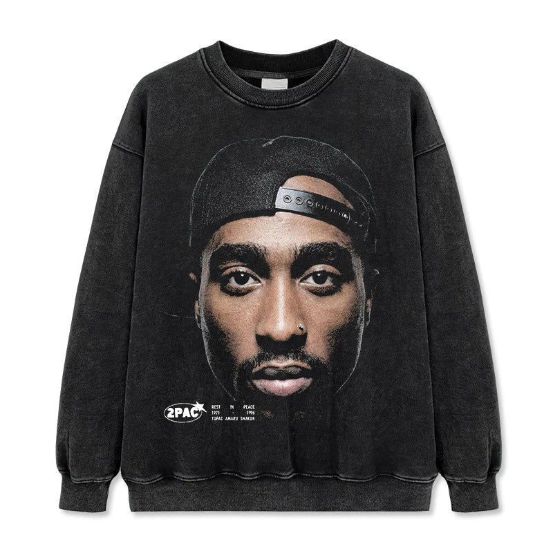 2Pac Big Face Vintage Graphic Tee - view 2