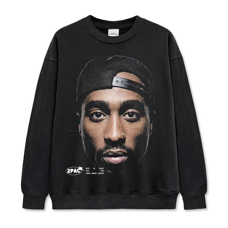 2Pac Big Face Vintage Graphic Tee - view 4