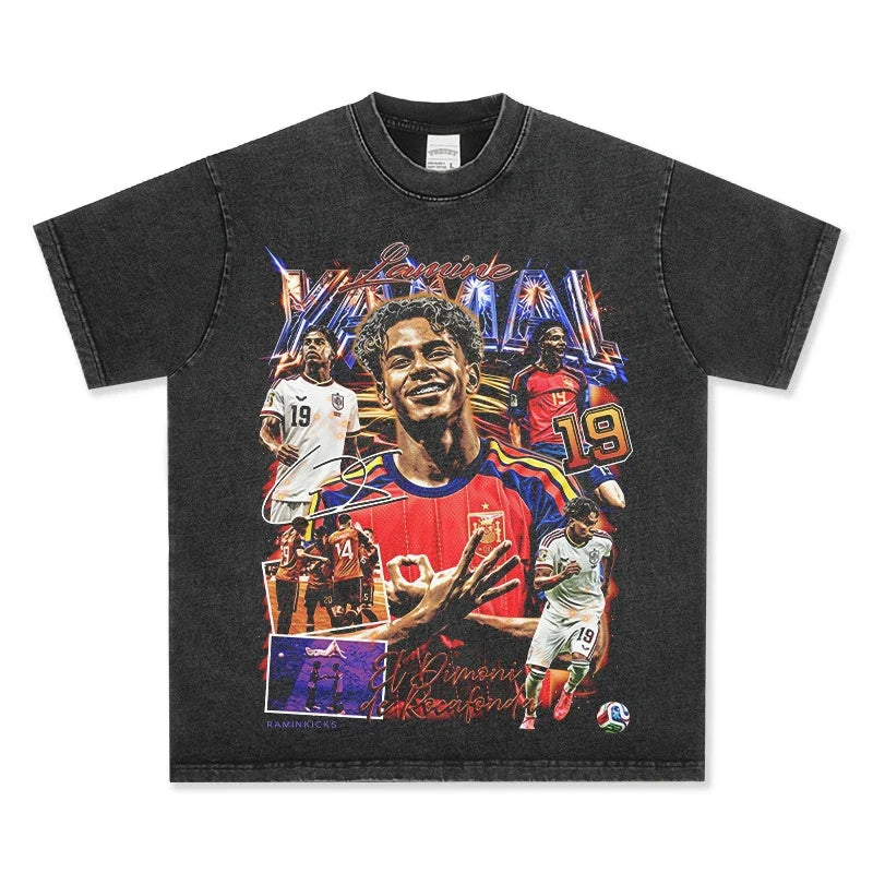 Lamine Yamal World Cup Champion Vintage Graphic Tee & Hoodie