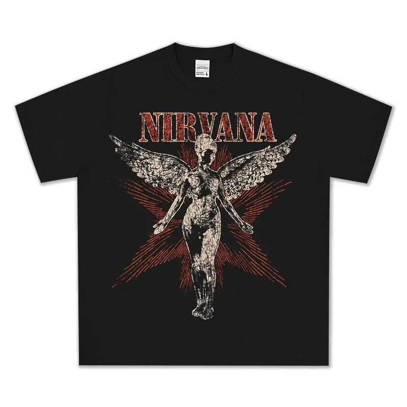 Nirvana Vintage Graphic Tee & Hoodie - view 4