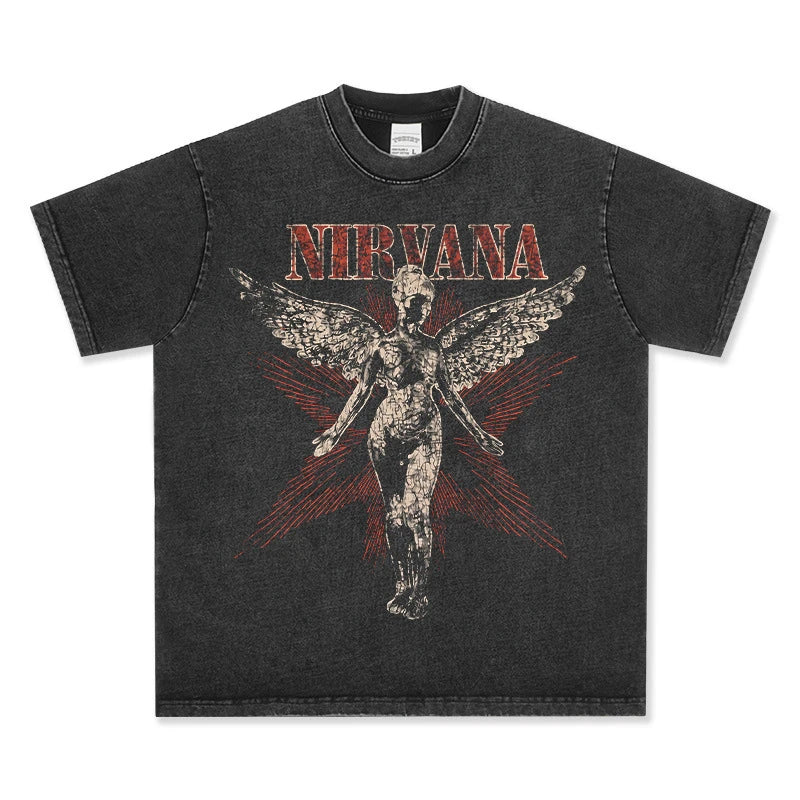 Nirvana Vintage Graphic Tee & Hoodie - view 2