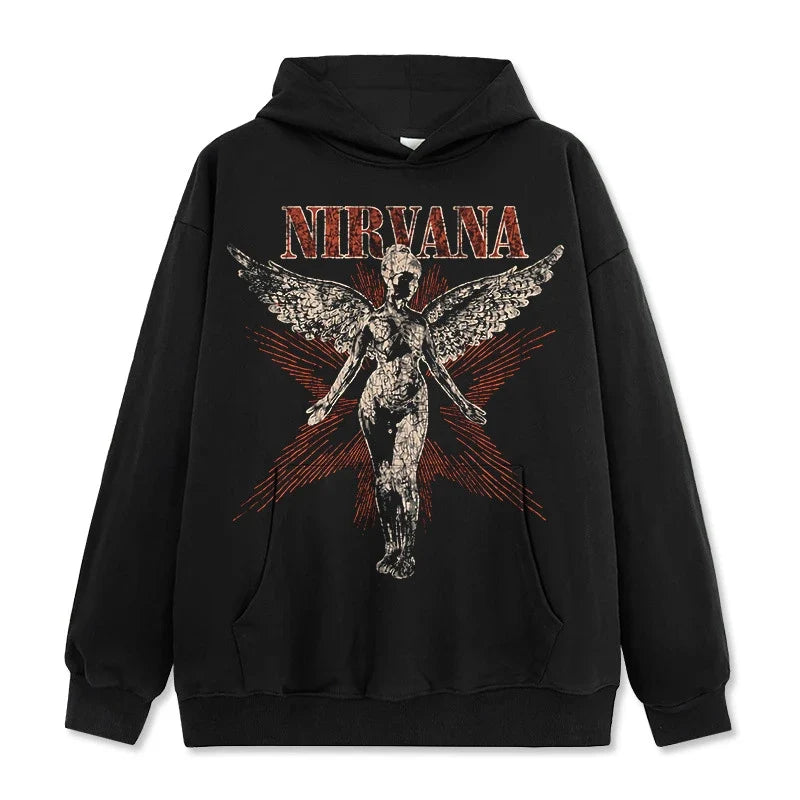 Nirvana Vintage Graphic Tee & Hoodie - view 6