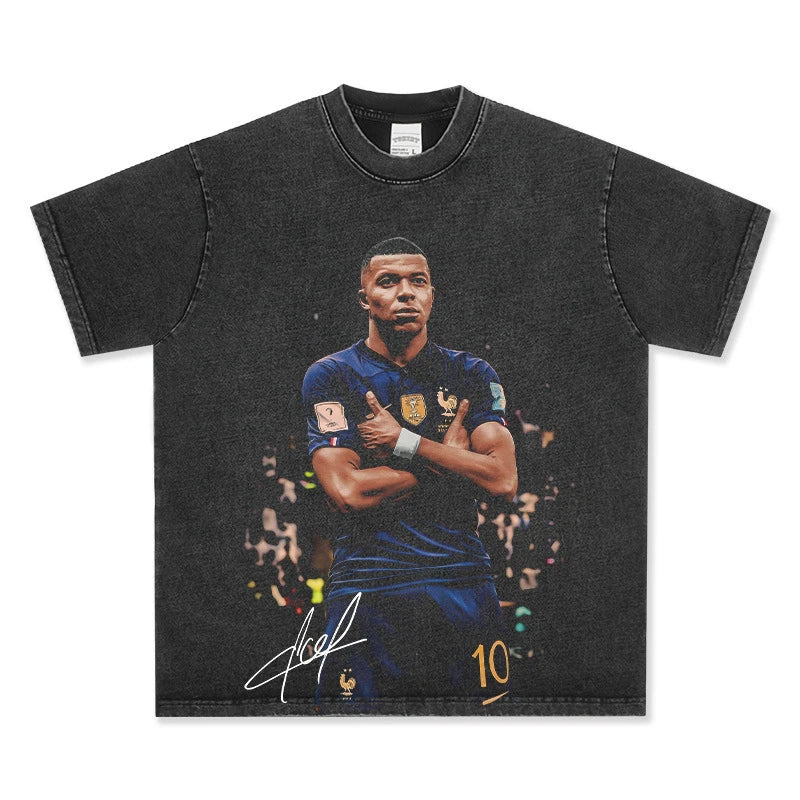 Kylian Mbappe Vintage Graphic Tee