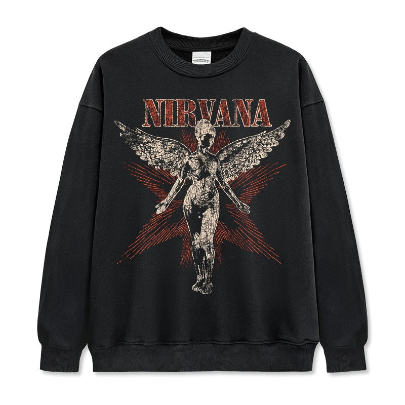 Nirvana Vintage Graphic Tee & Hoodie - view 5