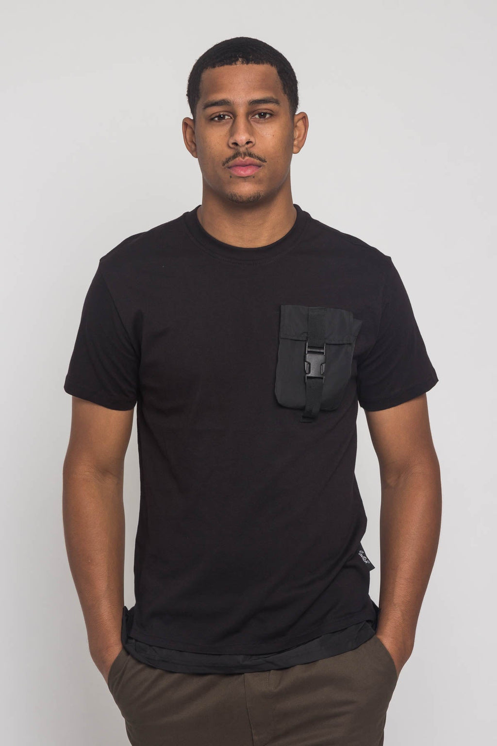 3D Buckled Pocket T-Shirt