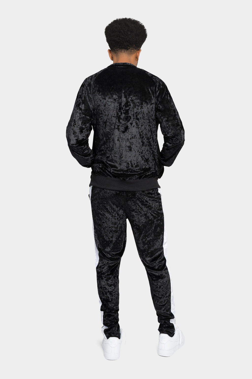 Accented Velour Track Suit