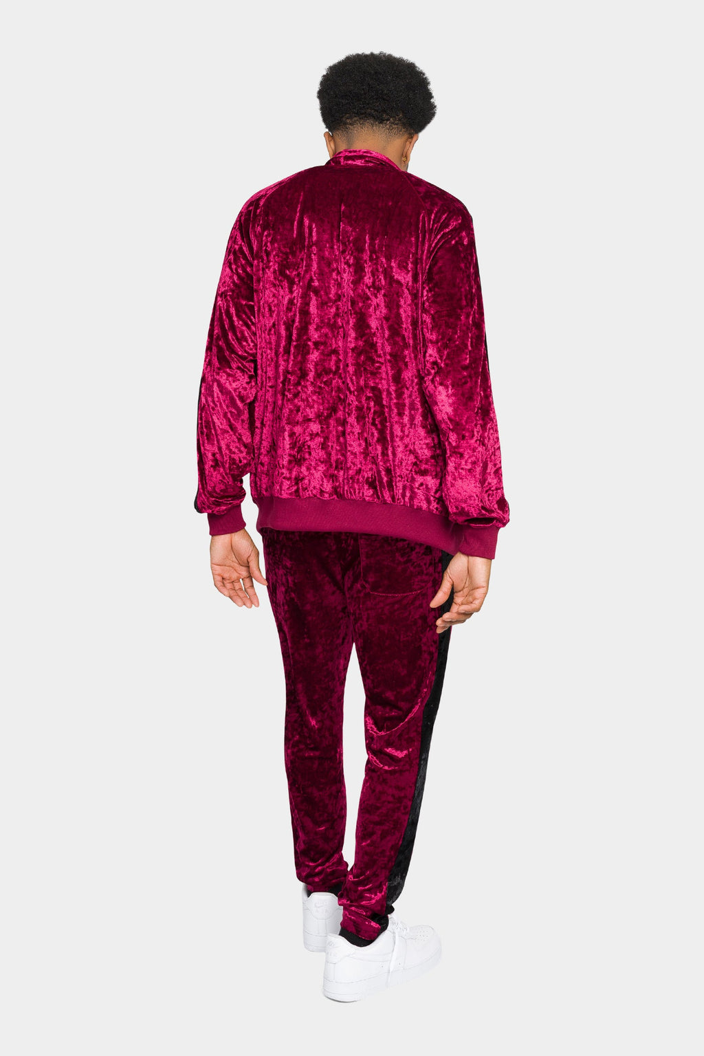 Accented Velour Track Suit
