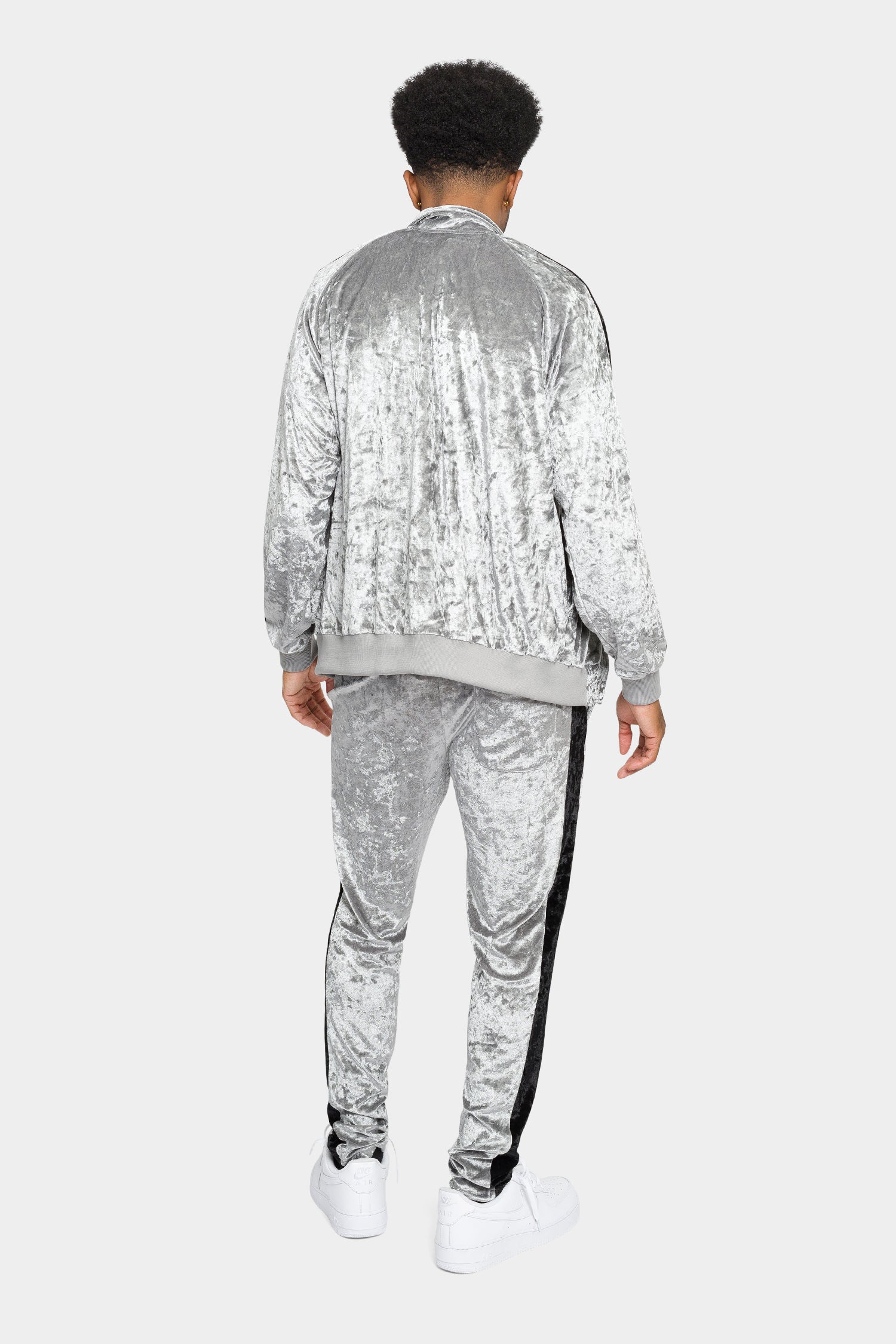 Accented Velour Track Suit