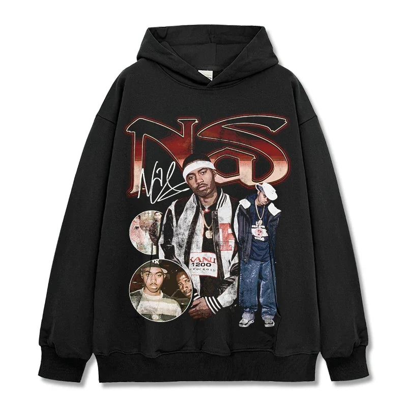 Nas Vintage Graphic Tee & Hoodie - view 6