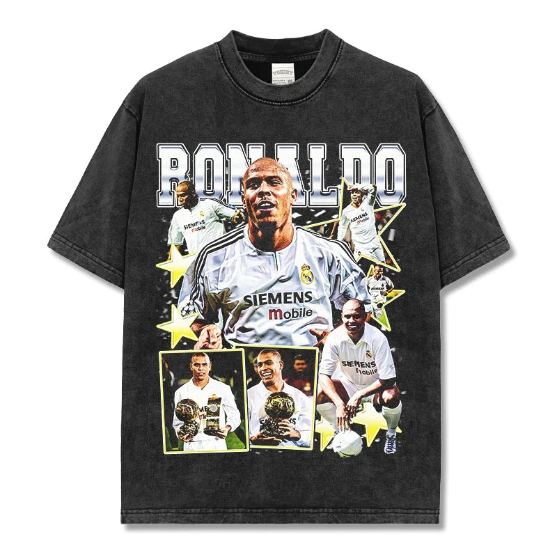 Ronaldo Nazario Vintage Graphic Tee & Hoodie