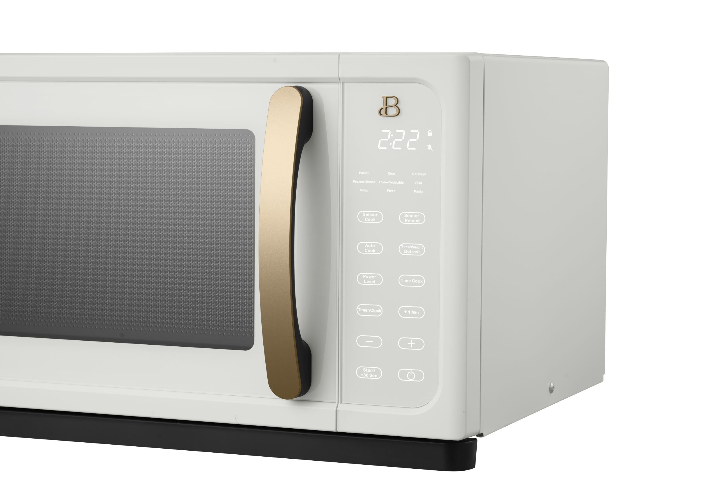 Beautiful 1.1 Cu ft 1000W Sensor Microwave Oven, White Icing - Kitchen Appliance