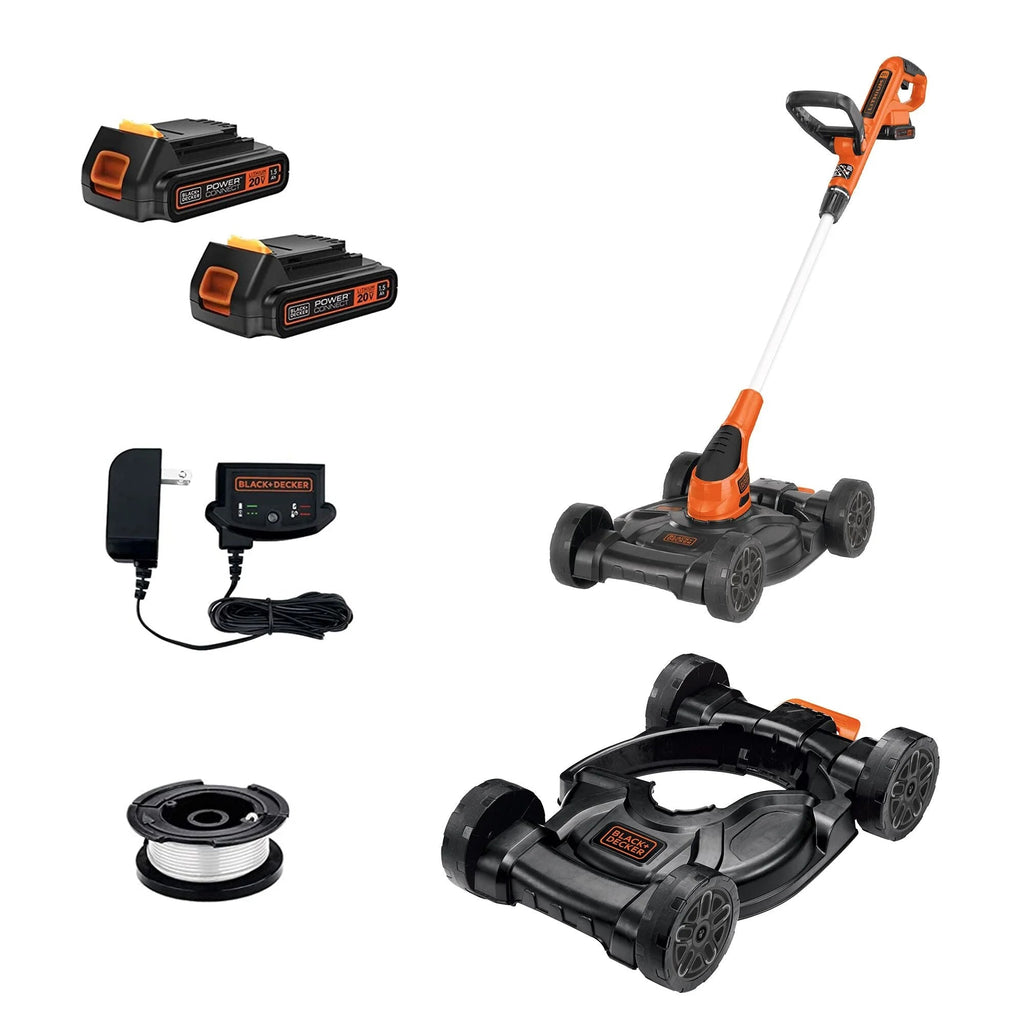 BLACK+DECKER 20V MAX* Lithium 12 inch 3-in-1 Compact Mower, MTC220