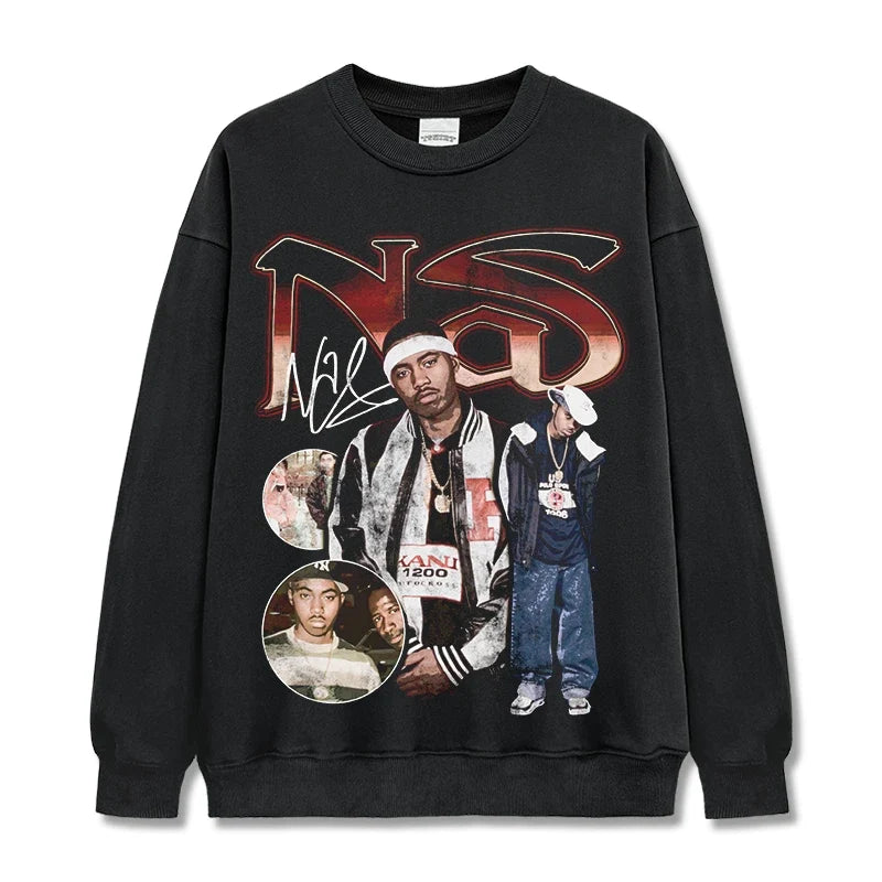 Nas Vintage Graphic Tee & Hoodie - view 4