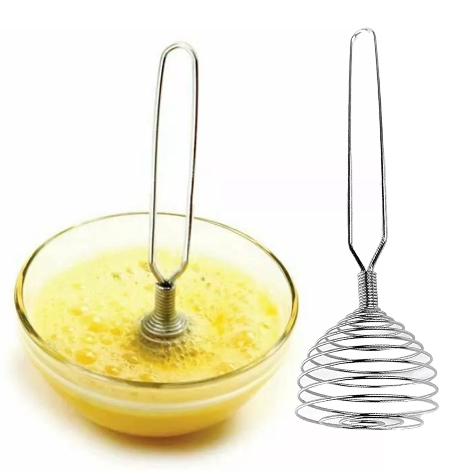 Stainless Steel Spring Coil Whisk Wire Whip Cream Egg Beater Gravy Cream Hand Mixer Kitchen Tool Accessories ...