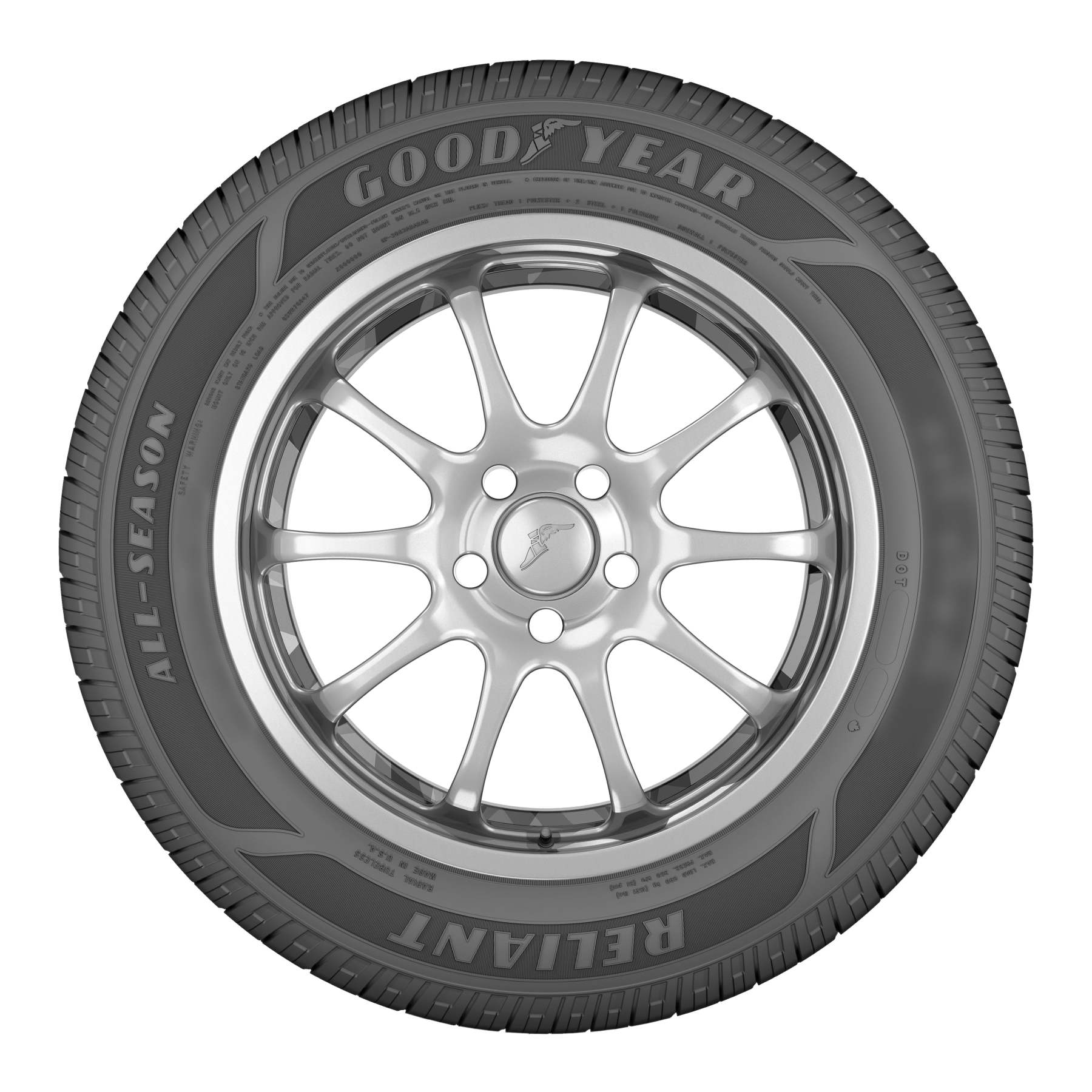 Goodyear Reliant All-Season Tire 205/55R16 91V - Enhanced Wet Grip, Quiet Ride, Passenger Car Tire